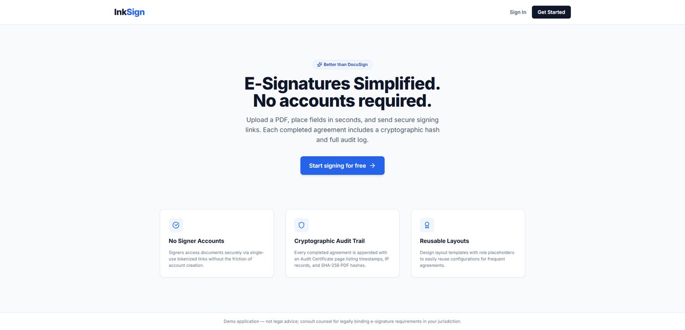 InkSign screenshot 1