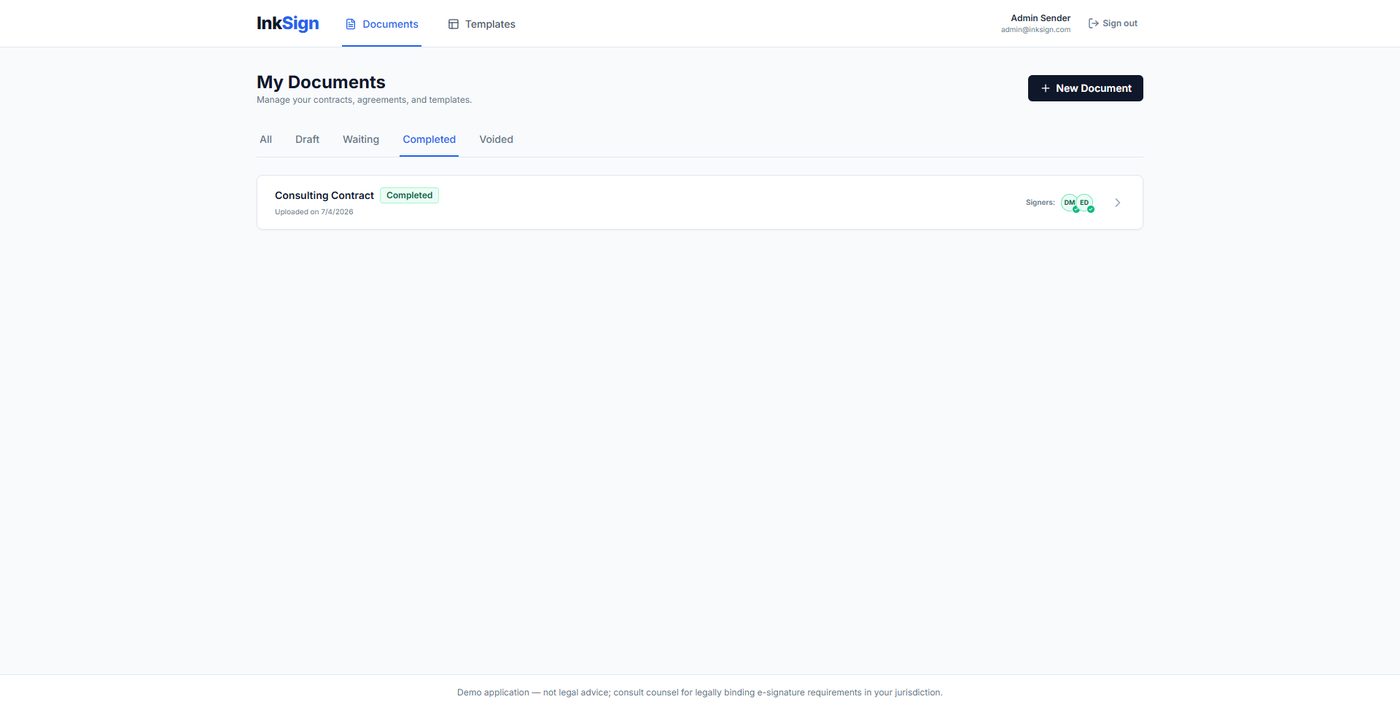 InkSign screenshot 2